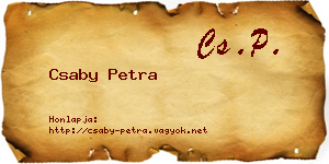Csaby Petra névjegykártya