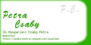 petra csaby business card